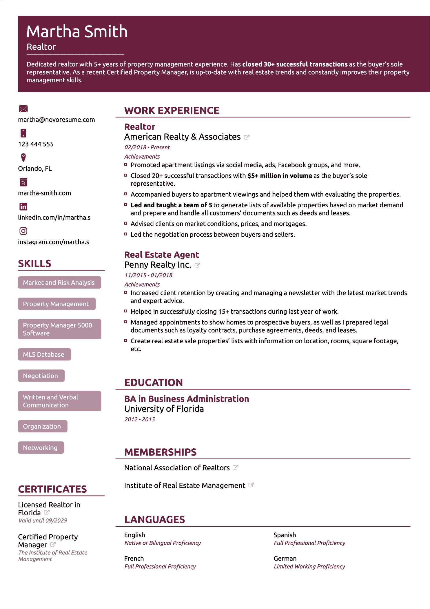 Functional Resume Template