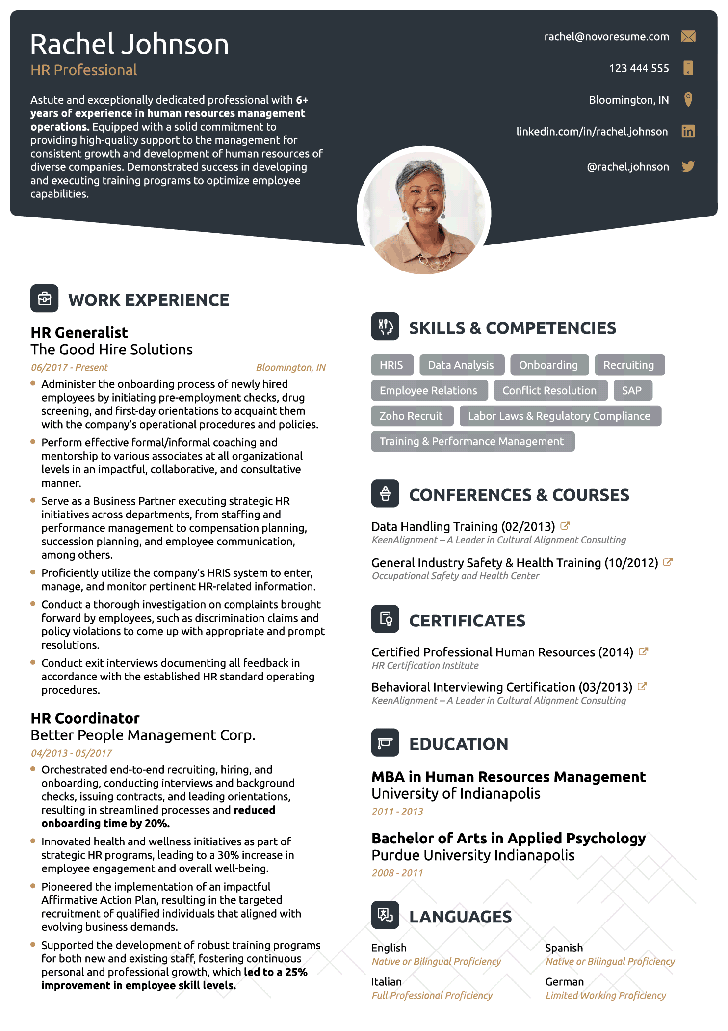 resume template for freshers novoresume