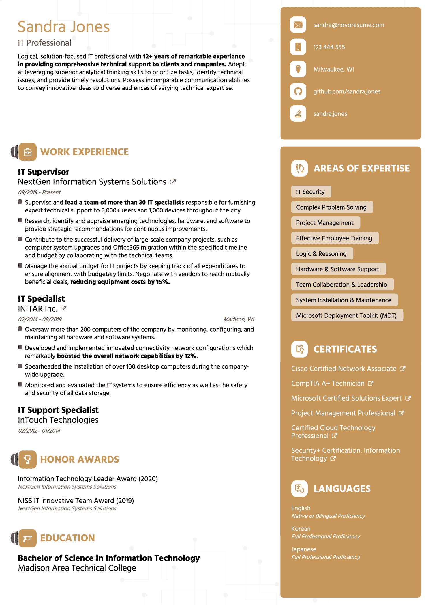 free professional resume templates download