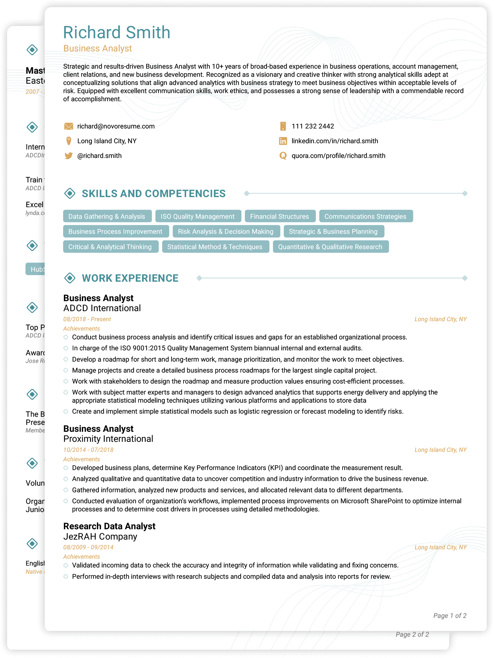 Plantillas de Currículum Académico Minimalista