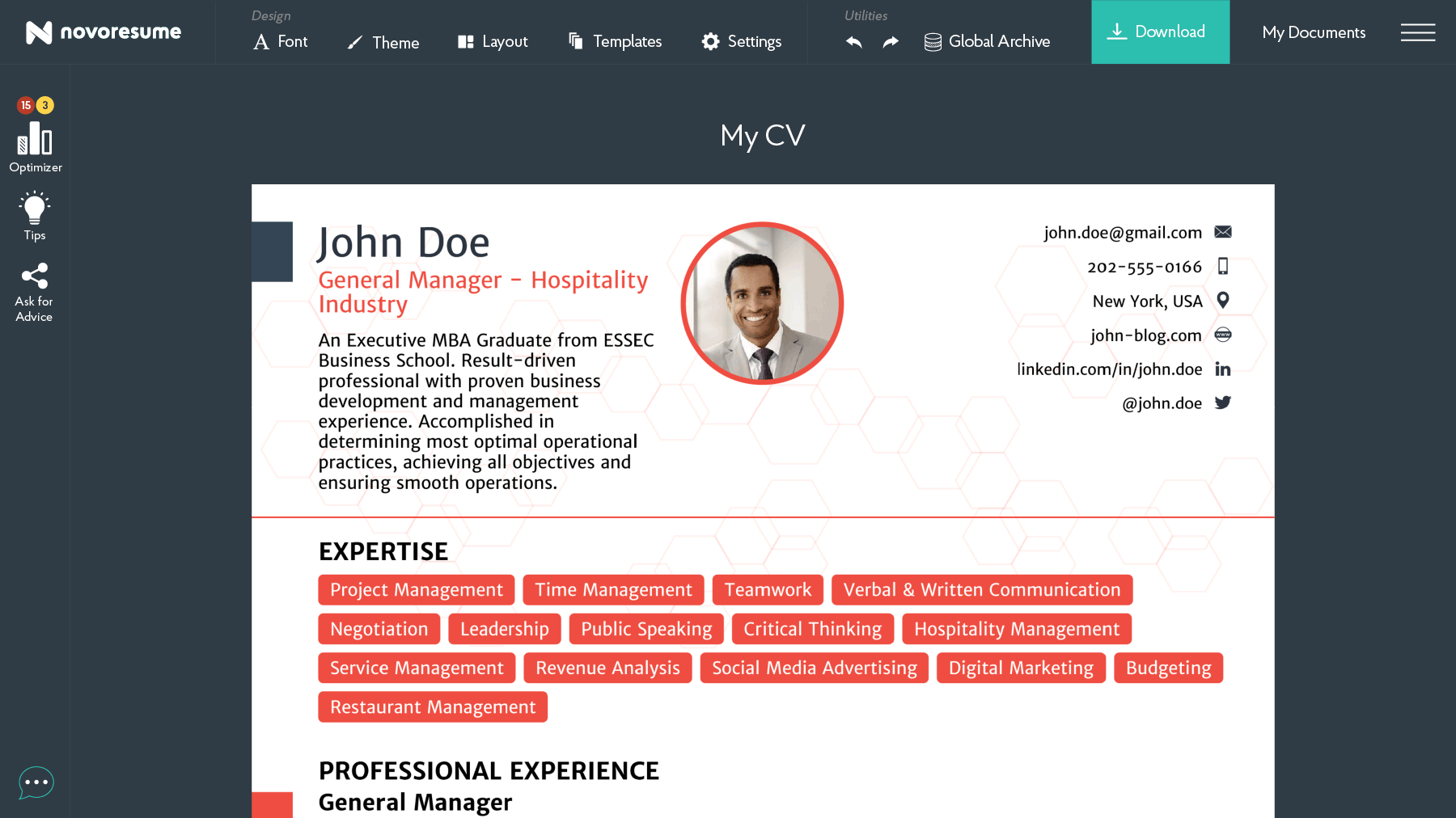 Resume Builder For 2019 Free Resume Builder Novorésumé